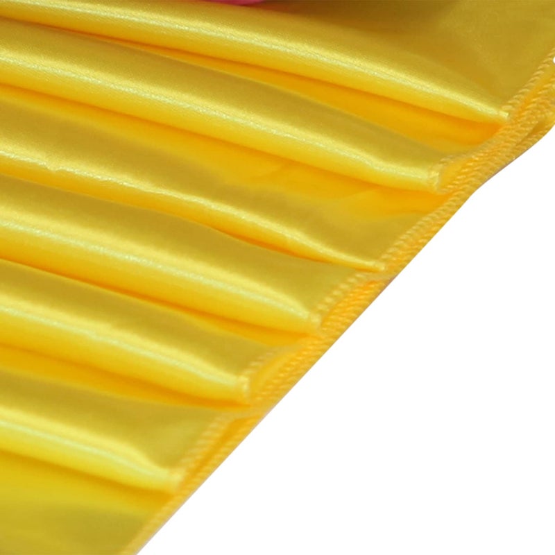 WELMATCH Yellow Satin Table Runners 5 pcs Wedding Banquet Party Event Decoration Table Runners (Yellow, 5) - Image 2